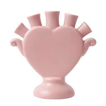 Tulpenvaas Hartvorm Roze KLEI-collectie Heinen Delfts Blauw