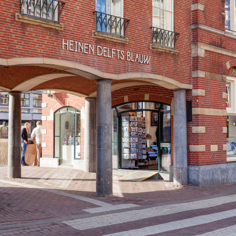 Heinen Delfts Blauw winkel op het Muntplein Amsterdam