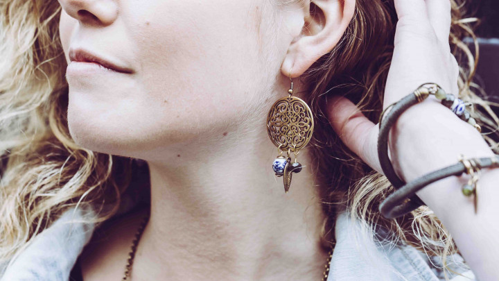 Delfts blauwe oorbellen van Heinen Delfts Blauw sieraden