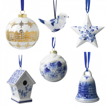 Delfts Blauwe kerstballen van Heinen Delfts Blauw