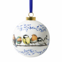 Kerstbal Bosvogels van Heinen Delfts Blauw
