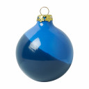 Delfts Blauwe kerstbal DIP DYE 2 kleurig