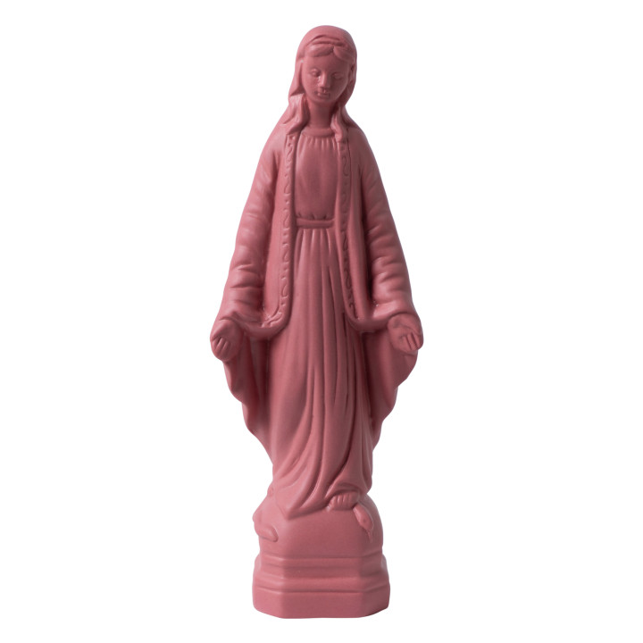 Maria beeldje in trendy kleur carmijnrood
