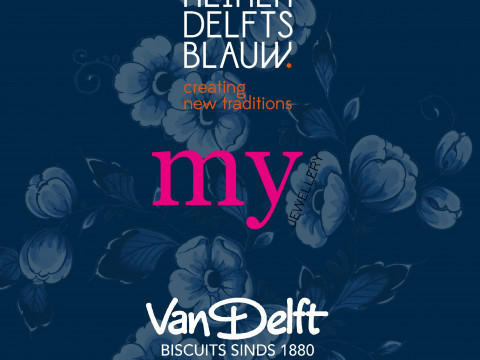 Heinen Delfts Blauw samenwerking met My Jewellery  en Van Delft pepernoten