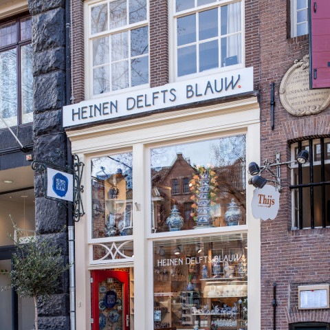 Heinen Delfts Blauw winkel aan de Prinsengracht 440 Amsterdam